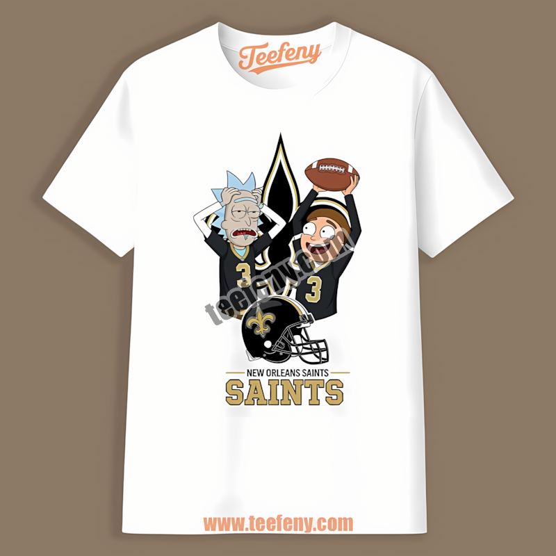 Vs Rick And Morty New Orleans Saints Retro Shirt
