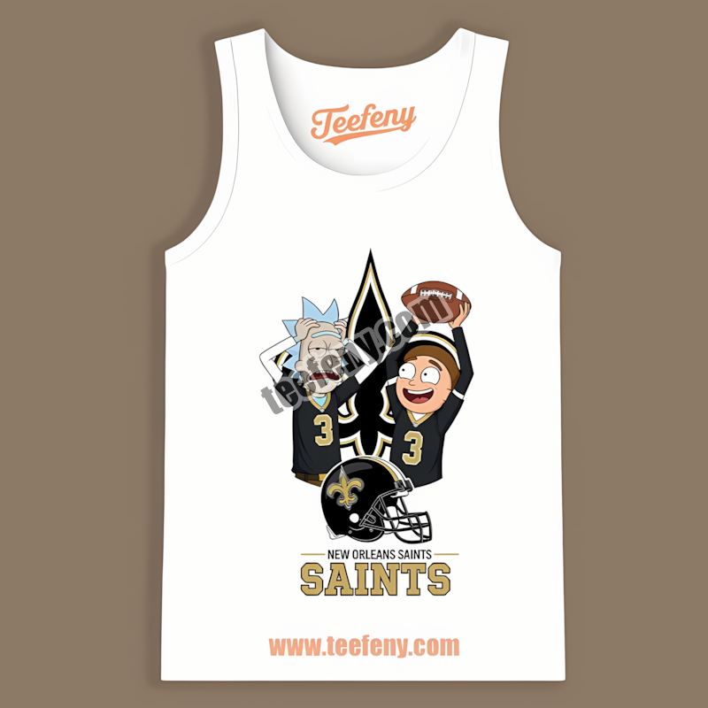 Vs Rick And Morty New Orleans Saints Retro Tanktop Vs Rick And Morty New Orleans Saints Retro Tanktop