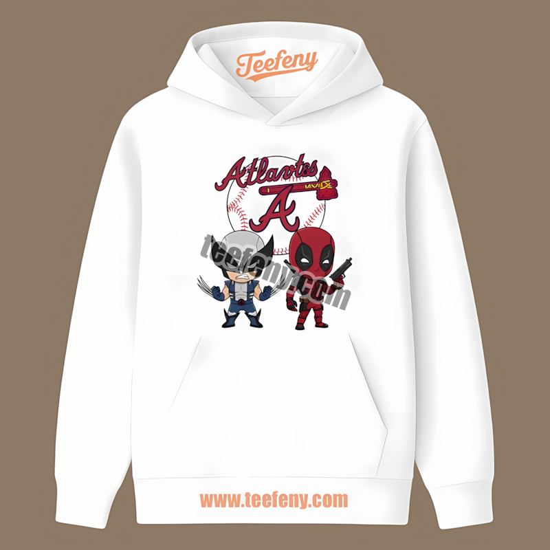Wolverine Deadpool Superhero Atlanta Braves Classic Hoodie Wolverine Deadpool Superhero Atlanta Braves Classic Hoodie