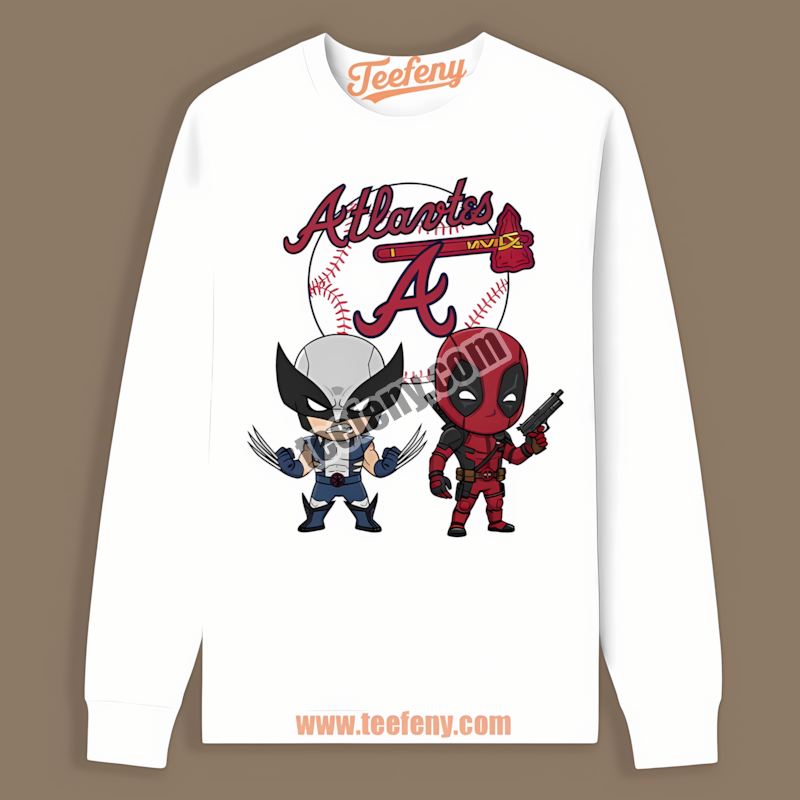 Wolverine Deadpool Superhero Atlanta Braves Classic Long Sleeve Wolverine Deadpool Superhero Atlanta Braves Classic Long Sleeve