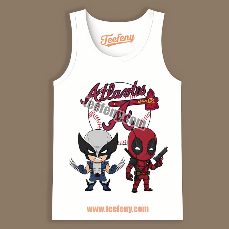 Wolverine Deadpool Superhero Atlanta Braves Classic Tanktop Wolverine Deadpool Superhero Atlanta Braves Classic Tanktop