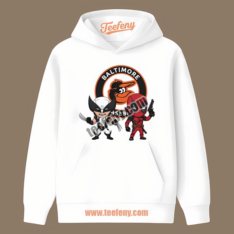 Wolverine Deadpool Superhero Baltimore Orioles Hoodie Wolverine Deadpool Superhero Baltimore Orioles Hoodie