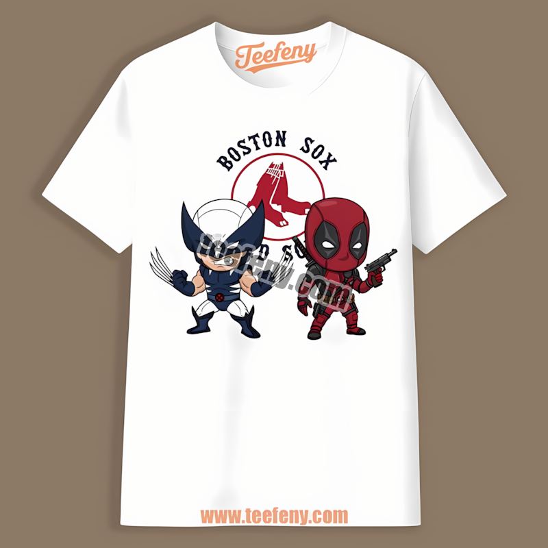 Wolverine Deadpool Superhero Boston Red Sox Shirt