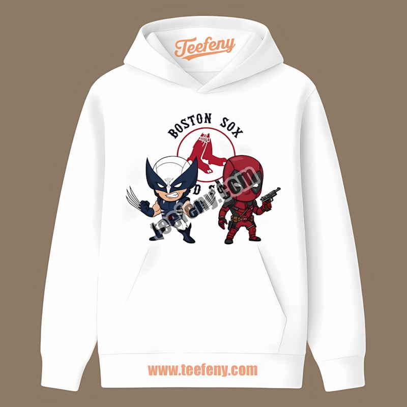 Wolverine Deadpool Superhero Boston Red Sox Hoodie Wolverine Deadpool Superhero Boston Red Sox Hoodie