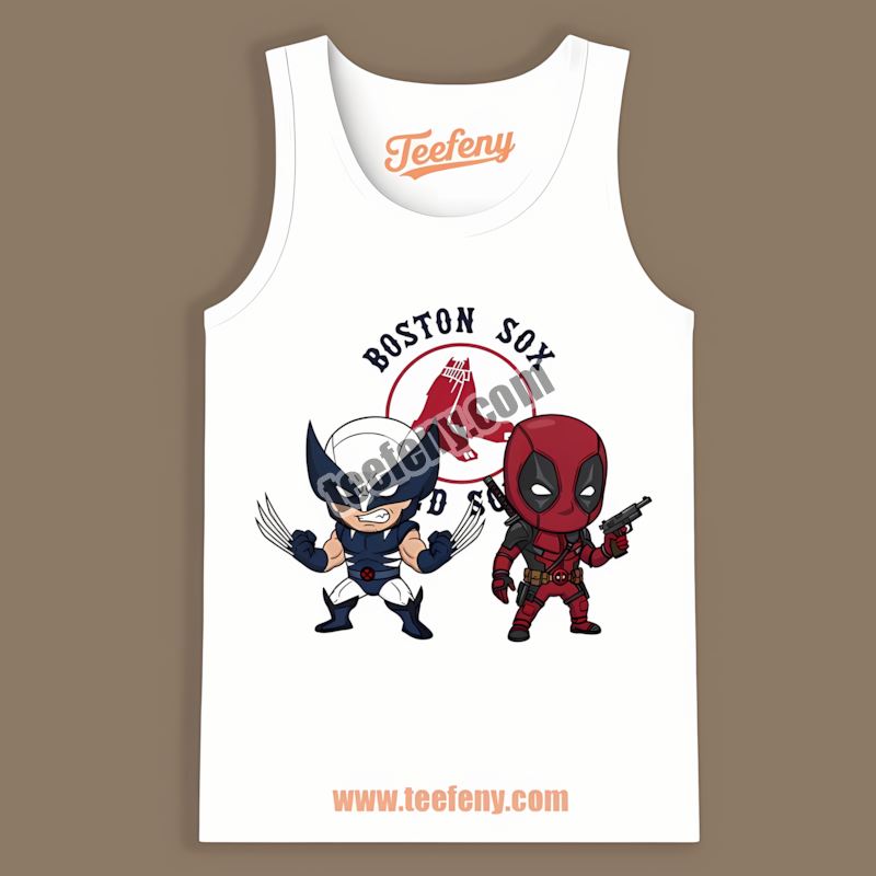 Wolverine Deadpool Superhero Boston Red Sox Tanktop Wolverine Deadpool Superhero Boston Red Sox Tanktop