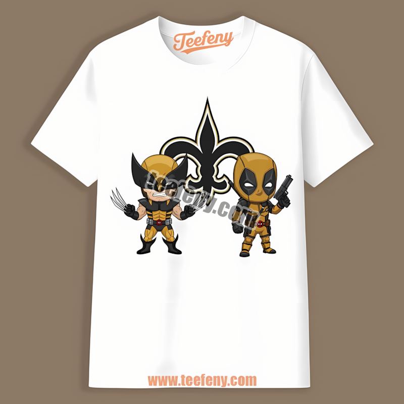 Wolverine Deadpool Superhero New Orleans Saints Classic Shirt