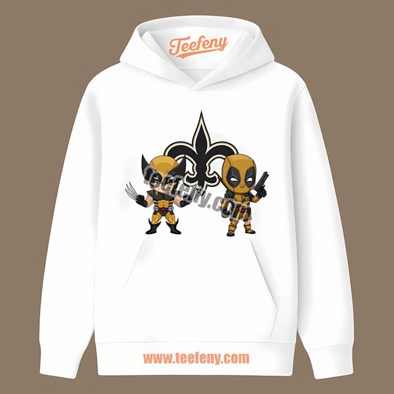 Wolverine Deadpool Superhero New Orleans Saints Classic Hoodie Wolverine Deadpool Superhero New Orleans Saints Classic Hoodie