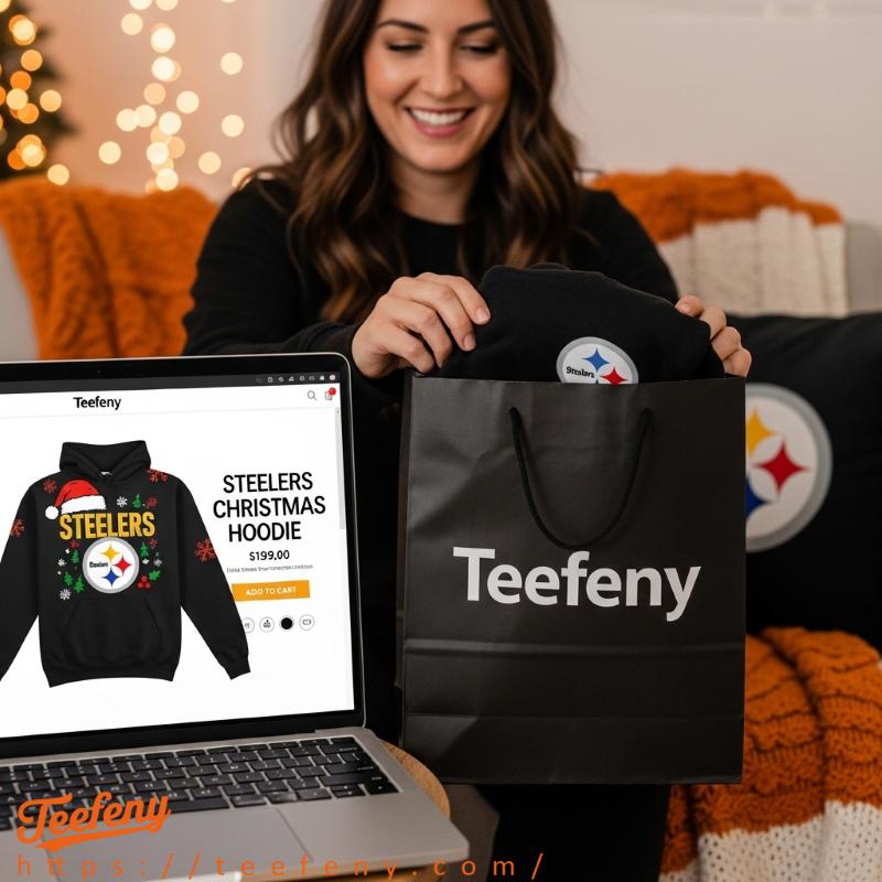 How to Order Steelers Christmas Hoodie from Teefeny How to Order Steelers Christmas Hoodie from Teefeny