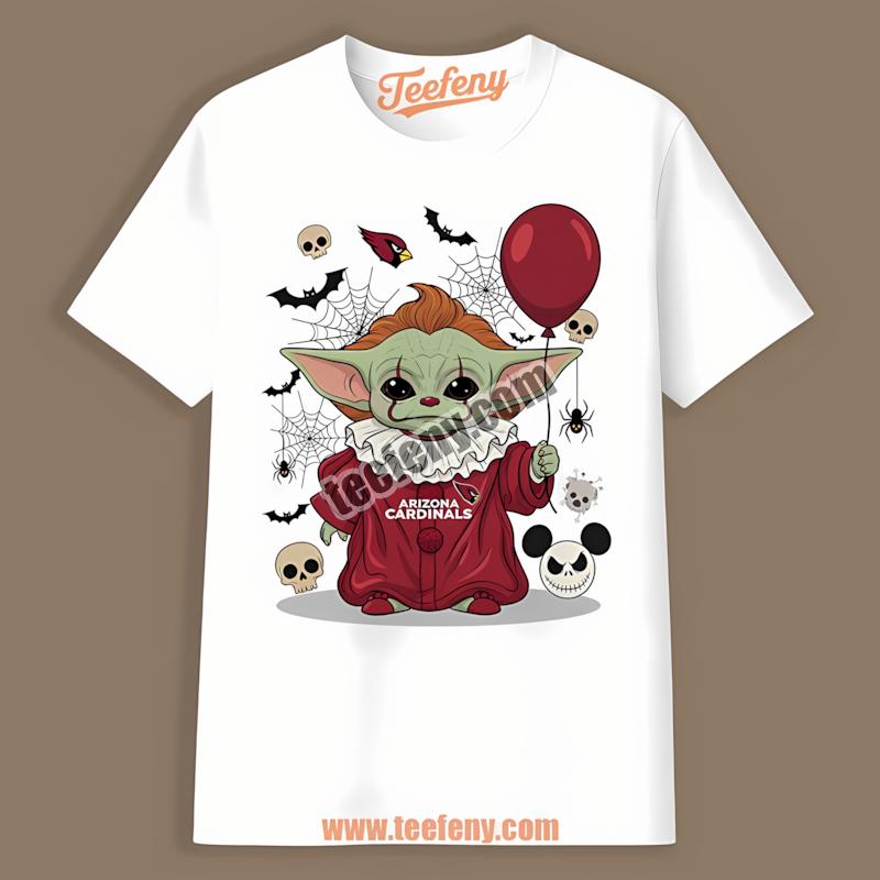 Arizona Cardinals Baby Yoda Pennywise Halloween Best Shirt