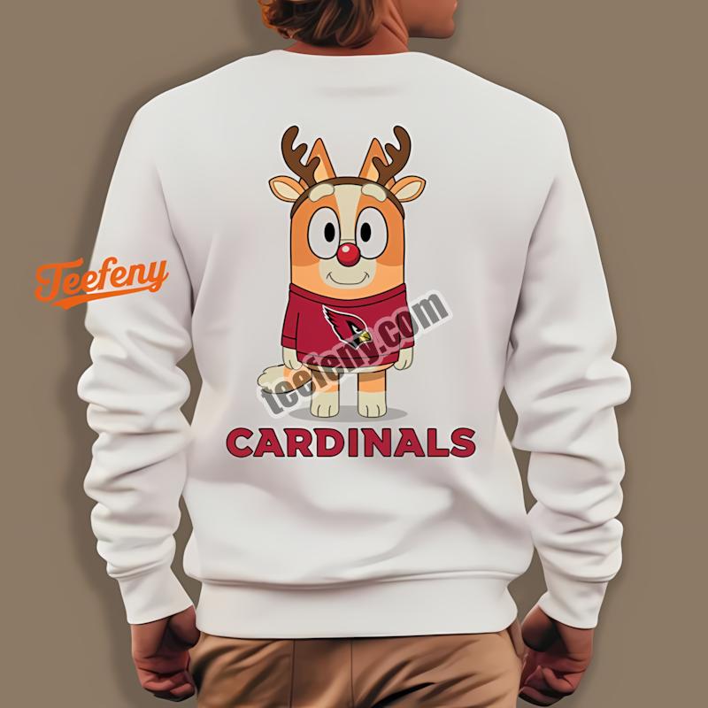 Arizona Cardinals Bingo Reindeer Christmas Cotton Long Sleeve Arizona Cardinals Bingo Reindeer Christmas Cotton Long Sleeve