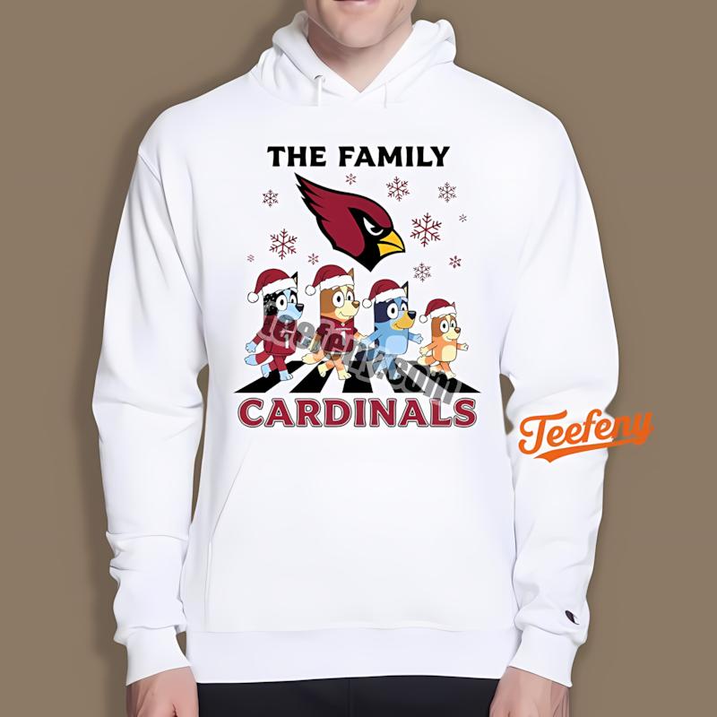 Arizona Cardinals Bluey Family Christmas Snowflake Mens Hoodie Arizona Cardinals Bluey Family Christmas Snowflake Mens Hoodie