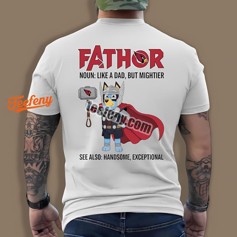 Arizona Cardinals Bluey Fathor Adults Shirt