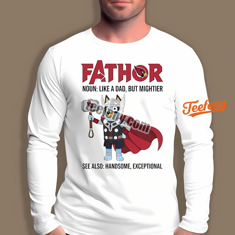 Arizona Cardinals Bluey Fathor Adults Long Sleeve Arizona Cardinals Bluey Fathor Adults Long Sleeve