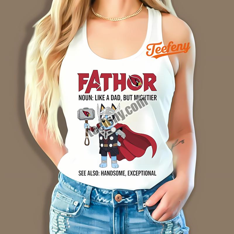 Arizona Cardinals Bluey Fathor Adults Tanktop Arizona Cardinals Bluey Fathor Adults Tanktop