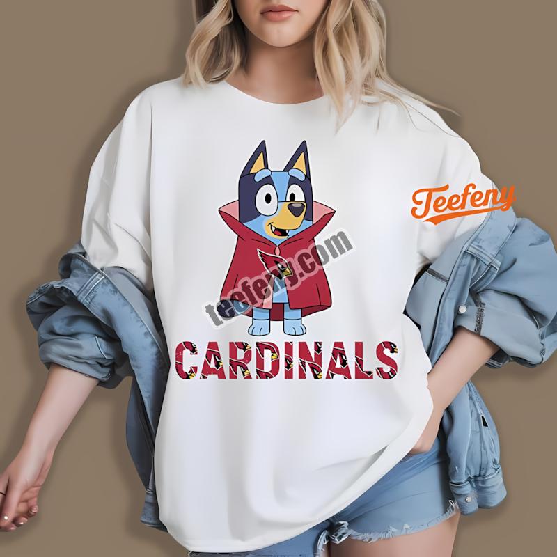 Arizona Cardinals Bluey Vampire Cotton Shirt