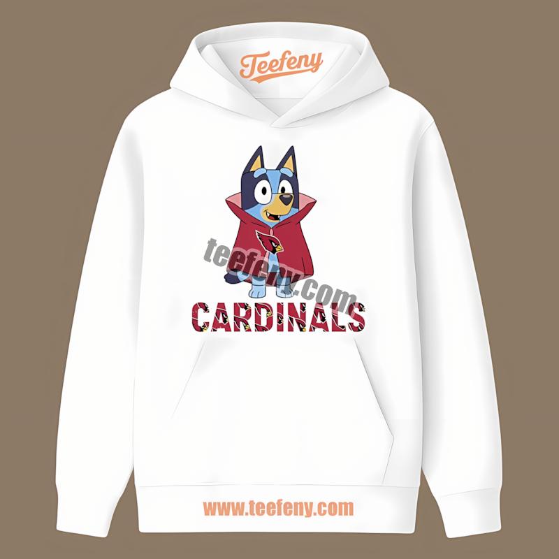 Arizona Cardinals Bluey Vampire Cotton Hoodie Arizona Cardinals Bluey Vampire Cotton Hoodie