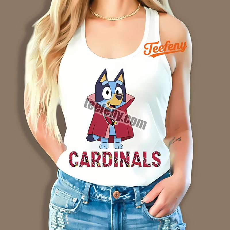 Arizona Cardinals Bluey Vampire Cotton Tanktop Arizona Cardinals Bluey Vampire Cotton Tanktop