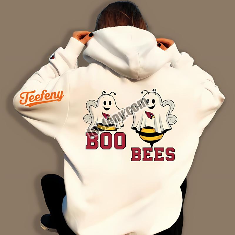 Arizona Cardinals Boo Bees Halloween Printed Hoodie Arizona Cardinals Boo Bees Halloween Printed Hoodie
