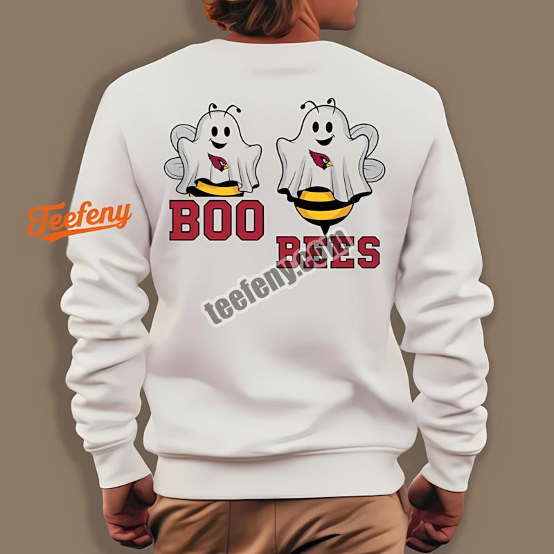 Arizona Cardinals Boo Bees Halloween Printed Long Sleeve Arizona Cardinals Boo Bees Halloween Printed Long Sleeve