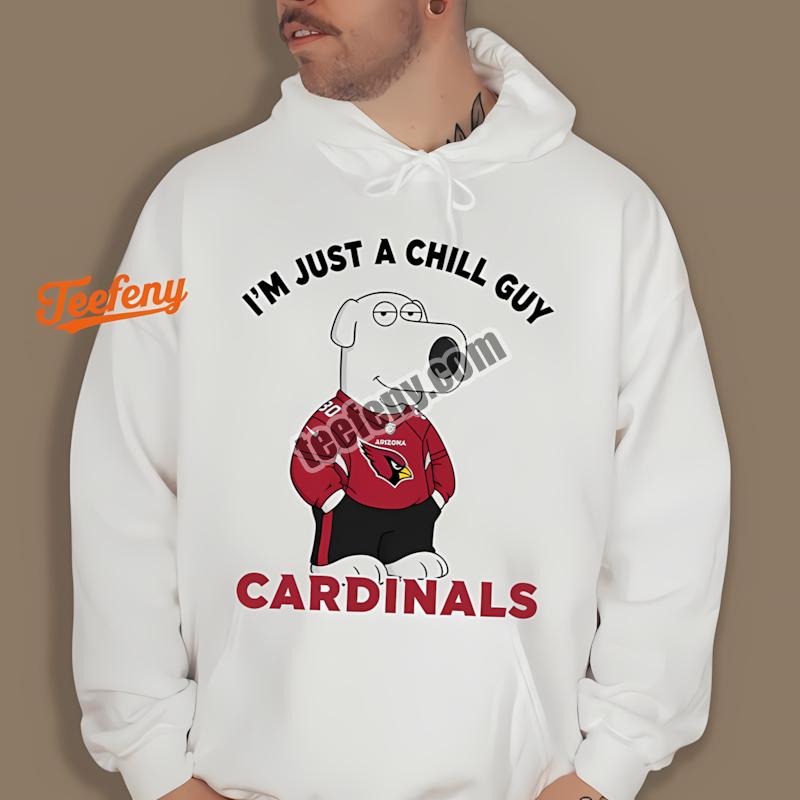 Arizona Cardinals Brian Griffin Chill Guy Printed Hoodie Arizona Cardinals Brian Griffin Chill Guy Printed Hoodie
