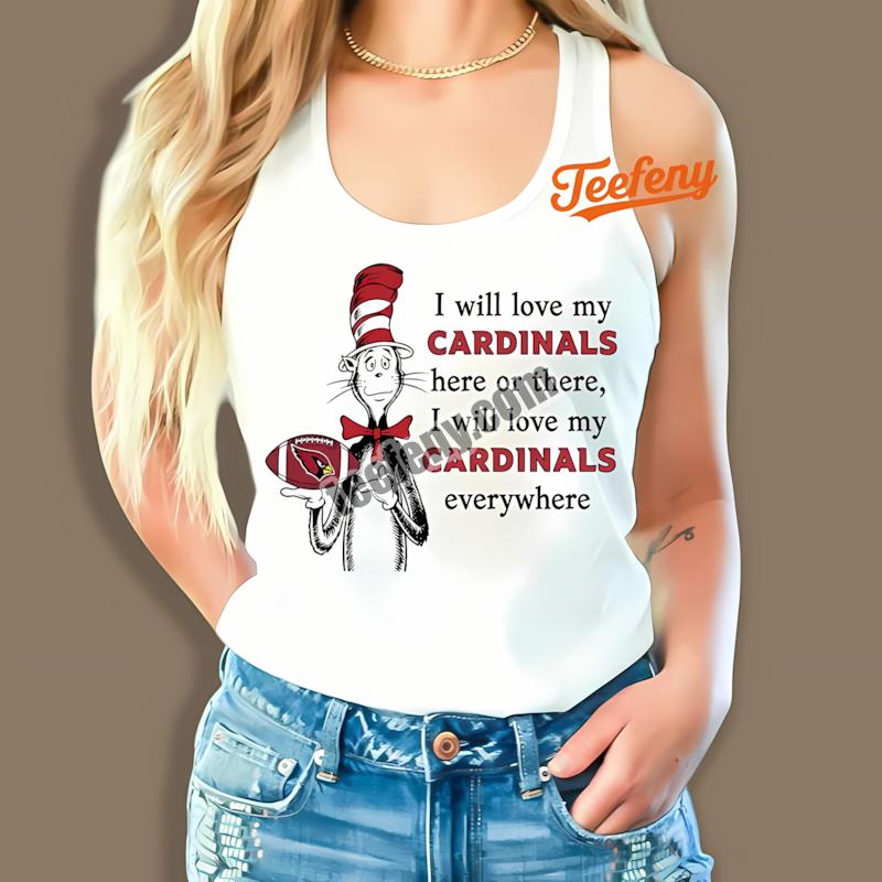 Arizona Cardinals Cat In The Hat Love Everywhere Tanktop Arizona Cardinals Cat In The Hat Love Everywhere Tanktop