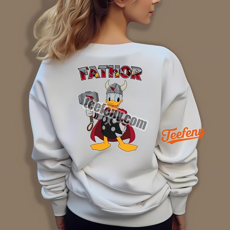 Arizona Cardinals Donald Duck Fathor All Day Long Sleeve Arizona Cardinals Donald Duck Fathor All Day Long Sleeve