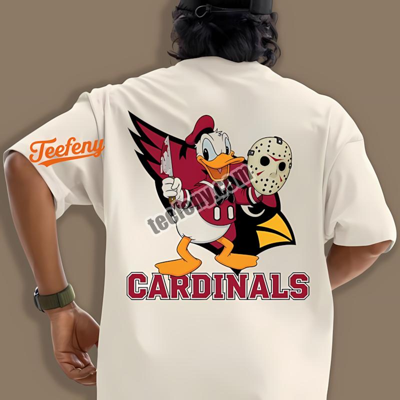 Arizona Cardinals Donald Duck Jason Mask Halloween Shirt