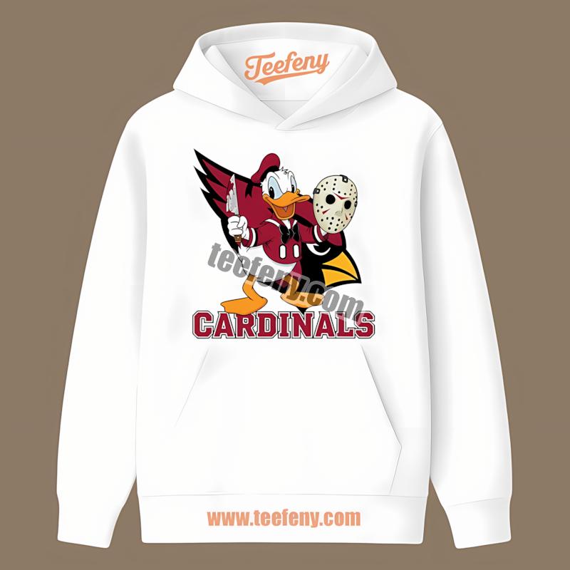 Arizona Cardinals Donald Duck Jason Mask Halloween Hoodie Arizona Cardinals Donald Duck Jason Mask Halloween Hoodie
