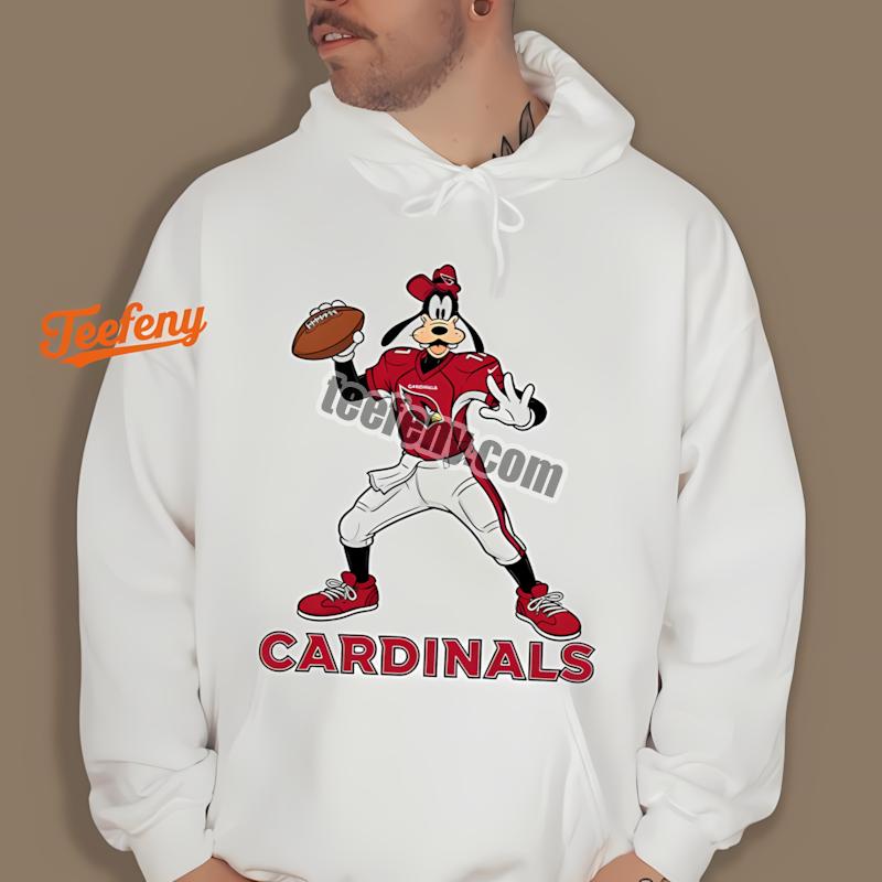 Arizona Cardinals Goofy Football Quarterback Unisex Hoodie Arizona Cardinals Goofy Football Quarterback Unisex Hoodie