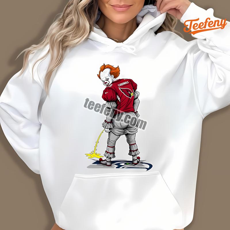Arizona Cardinals Halloween Pennywise Seahawks Rivalry Hoodie Arizona Cardinals Halloween Pennywise Seahawks Rivalry Hoodie