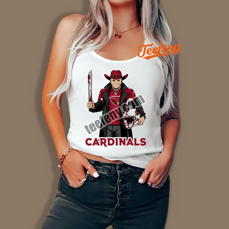 Arizona Cardinals Jason Voorhees Halloween Statement Tanktop Arizona Cardinals Jason Voorhees Halloween Statement Tanktop