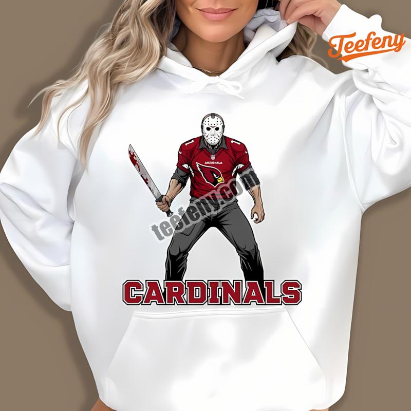 Arizona Cardinals Jason Voorhees Machete Horror Football Hoodie Arizona Cardinals Jason Voorhees Machete Horror Football Hoodie