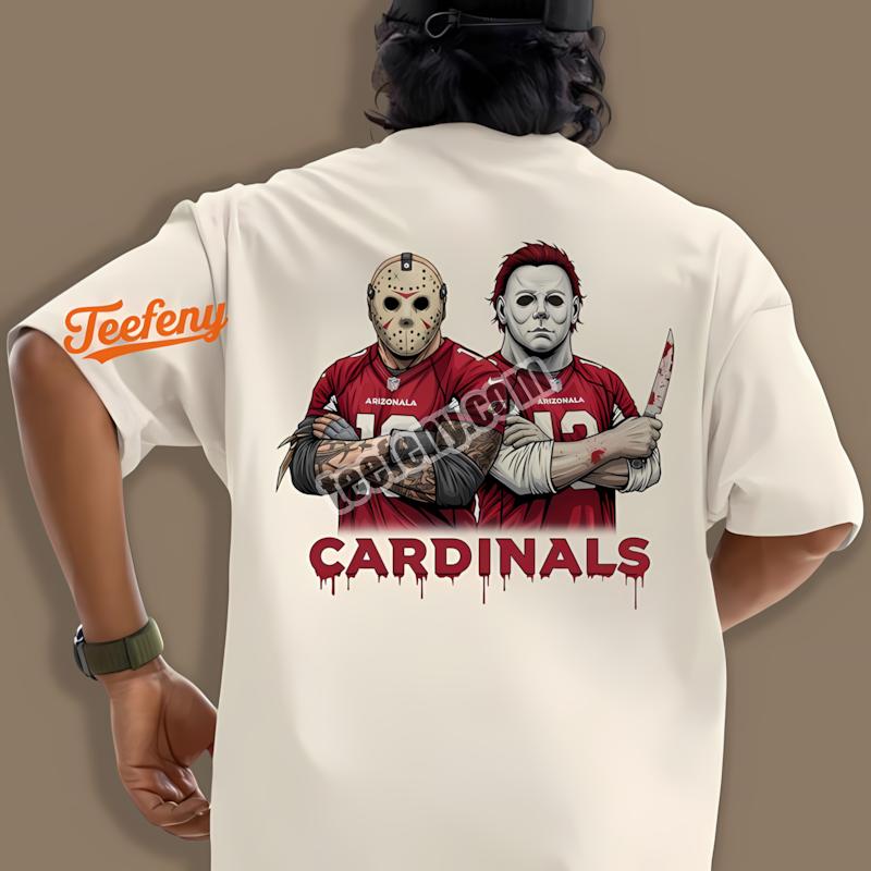 Arizona Cardinals Jason Voorhees Michael Myers Horror Shirt