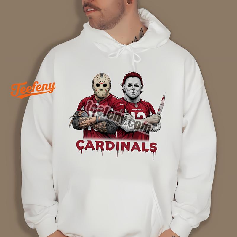 Arizona Cardinals Jason Voorhees Michael Myers Horror Hoodie Arizona Cardinals Jason Voorhees Michael Myers Horror Hoodie
