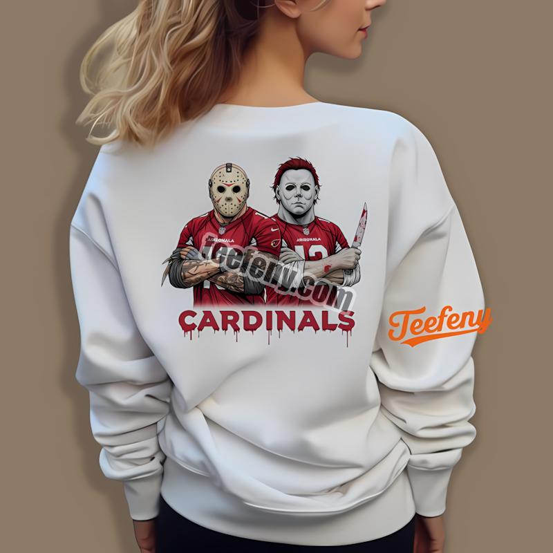Arizona Cardinals Jason Voorhees Michael Myers Horror Long Sleeve Arizona Cardinals Jason Voorhees Michael Myers Horror Long Sleeve