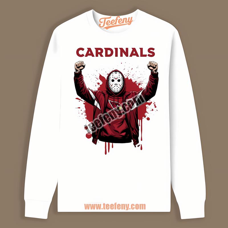 Arizona Cardinals Jason Voorhees Victory Halloween Long Sleeve Arizona Cardinals Jason Voorhees Victory Halloween Long Sleeve