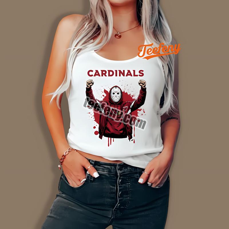 Arizona Cardinals Jason Voorhees Victory Halloween Tanktop Arizona Cardinals Jason Voorhees Victory Halloween Tanktop