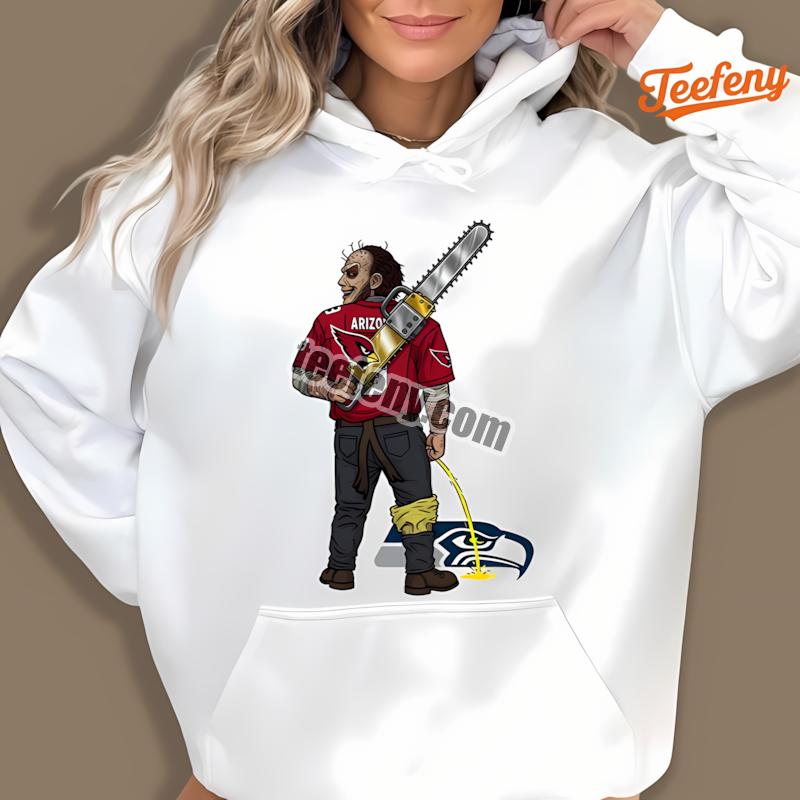 Arizona Cardinals Leatherface Seahawks Rivalry Graphic Hoodie Arizona Cardinals Leatherface Seahawks Rivalry Graphic Hoodie