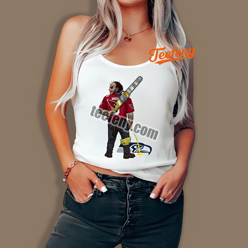 Arizona Cardinals Leatherface Seahawks Rivalry Graphic Tanktop Arizona Cardinals Leatherface Seahawks Rivalry Graphic Tanktop