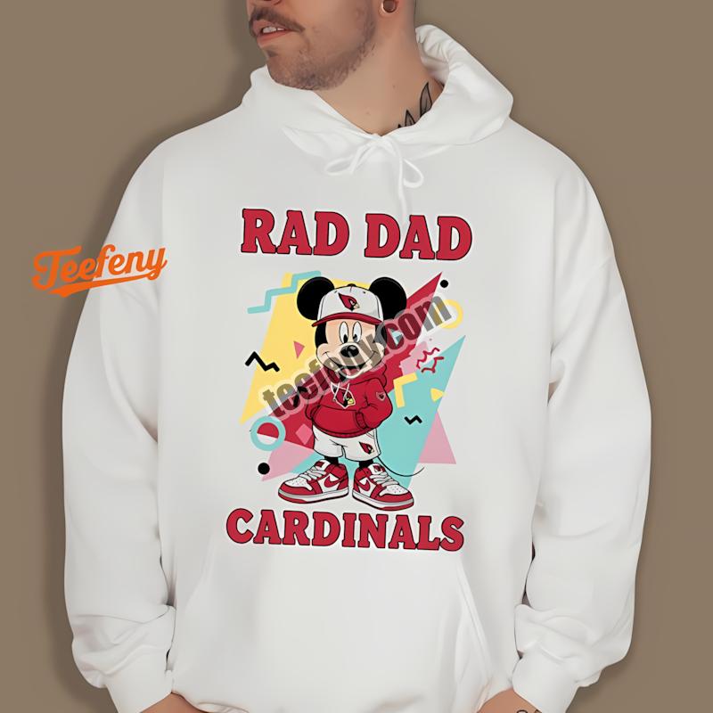 Arizona Cardinals Mickey Mouse Rad Dad Hoodie Design Arizona Cardinals Mickey Mouse Rad Dad Hoodie Design