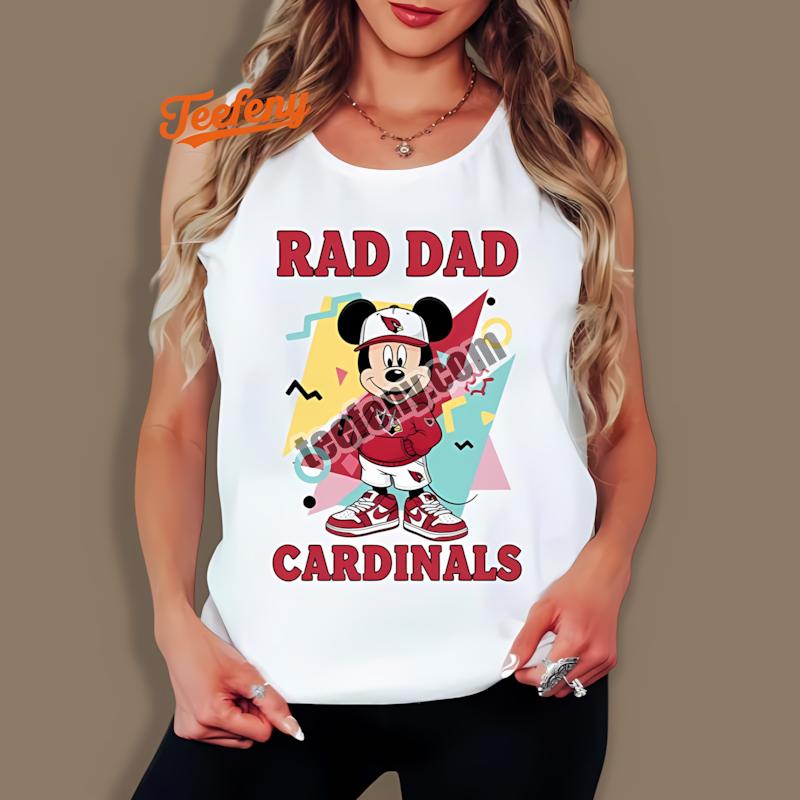 Arizona Cardinals Mickey Mouse Rad Dad Tanktop Design Arizona Cardinals Mickey Mouse Rad Dad Tanktop Design