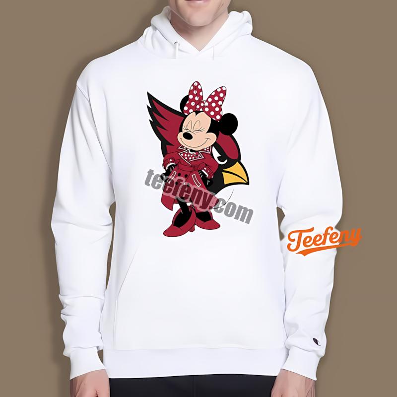 Arizona Cardinals Minnie Mouse Logo Fashion Hoodie Arizona Cardinals Minnie Mouse Logo Fashion Hoodie
