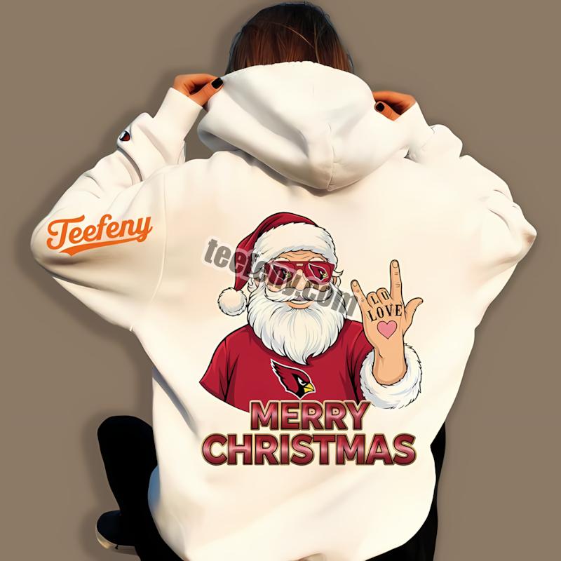 Arizona Cardinals Rock Santa Merry Christmas Custom Hoodie Arizona Cardinals Rock Santa Merry Christmas Custom Hoodie
