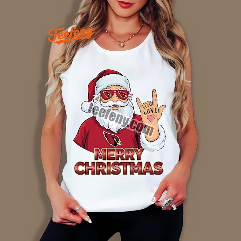 Arizona Cardinals Rock Santa Merry Christmas Custom Tanktop Arizona Cardinals Rock Santa Merry Christmas Custom Tanktop