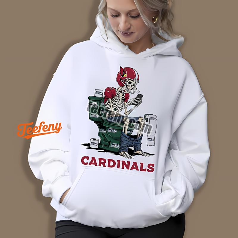 Arizona Cardinals Skeleton Toilet Seahawks Rivalry Hoodie Arizona Cardinals Skeleton Toilet Seahawks Rivalry Hoodie
