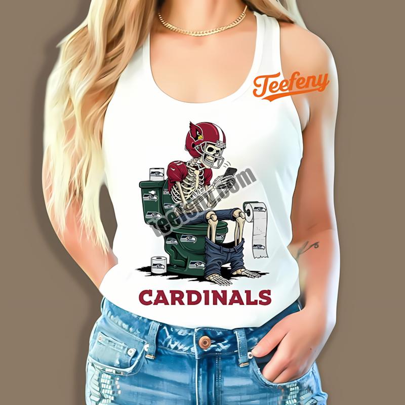 Arizona Cardinals Skeleton Toilet Seahawks Rivalry Tanktop Arizona Cardinals Skeleton Toilet Seahawks Rivalry Tanktop