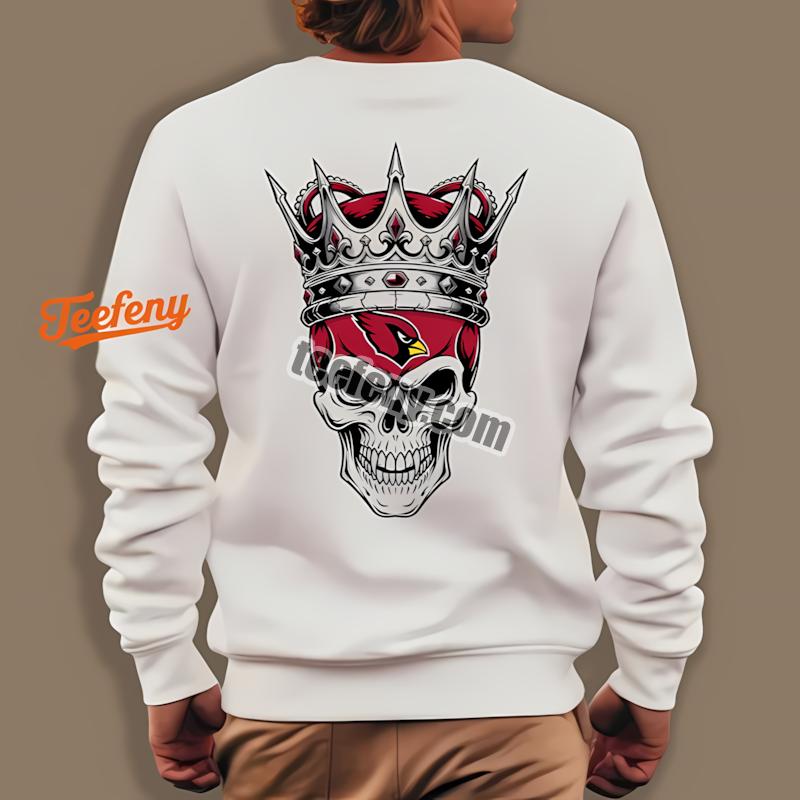 Arizona Cardinals Skull Crown Dark Grunge Best Long Sleeve Arizona Cardinals Skull Crown Dark Grunge Best Long Sleeve