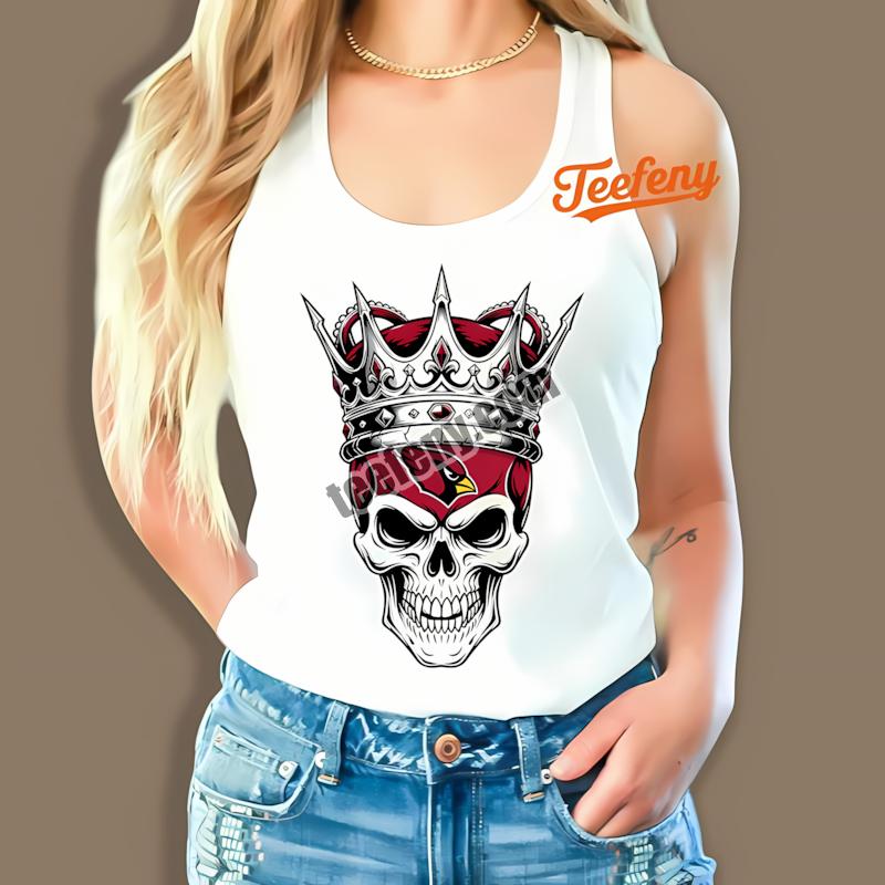 Arizona Cardinals Skull Crown Dark Grunge Best Tanktop Arizona Cardinals Skull Crown Dark Grunge Best Tanktop