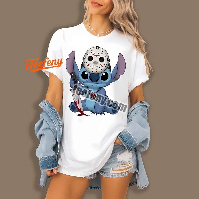 Arizona Cardinals Stitch Jason Halloween Cotton Shirt