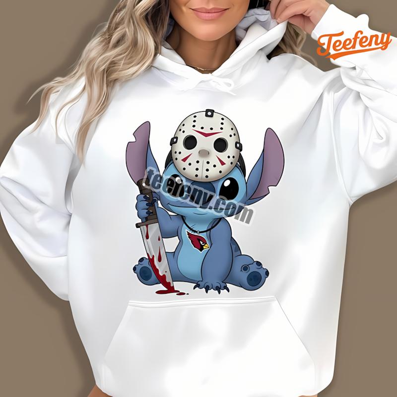 Arizona Cardinals Stitch Jason Halloween Cotton Hoodie Arizona Cardinals Stitch Jason Halloween Cotton Hoodie